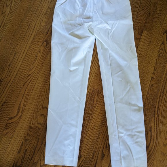 NWT Lina Allard EllenTracy White Cotton dress pants Size 4 - Picture 5 of 7